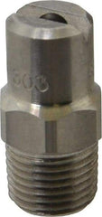 Bete Fog Nozzle - 1/8" Pipe, 90° Spray Angle, Grade 303 Stainless Steel, Standard Fan Nozzle - Male Connection, 4.74 Gal per min at 100 psi, 0.141" Orifice Diam - Exact Industrial Supply