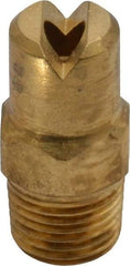 Bete Fog Nozzle - 1/8" Pipe, 30° Spray Angle, Brass, Standard Fan Nozzle - Male Connection, 6.32 Gal per min at 100 psi, 5/32" Orifice Diam - Exact Industrial Supply
