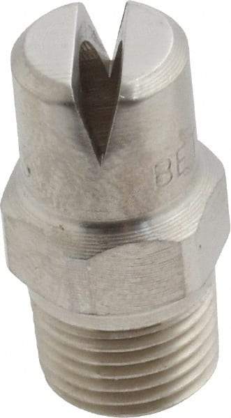 Bete Fog Nozzle - 1/8" Pipe, 120° Spray Angle, Grade 303 Stainless Steel, Standard Fan Nozzle - Male Connection, 6.32 Gal per min at 100 psi, 5/32" Orifice Diam - Exact Industrial Supply