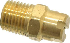 Bete Fog Nozzle - 1/4" Pipe, 30° Spray Angle, Brass, Standard Fan Nozzle - Male Connection, 0.79 Gal per min at 100 psi, 0.057" Orifice Diam - Exact Industrial Supply
