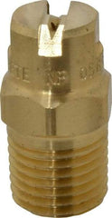 Bete Fog Nozzle - 1/4" Pipe, 65° Spray Angle, Brass, Standard Fan Nozzle - Male Connection, 0.79 Gal per min at 100 psi, 0.057" Orifice Diam - Exact Industrial Supply