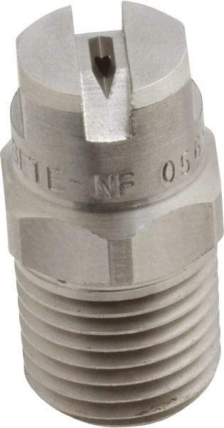 Bete Fog Nozzle - 1/4" Pipe, 65° Spray Angle, Grade 303 Stainless Steel, Standard Fan Nozzle - Male Connection, 0.79 Gal per min at 100 psi, 0.057" Orifice Diam - Exact Industrial Supply