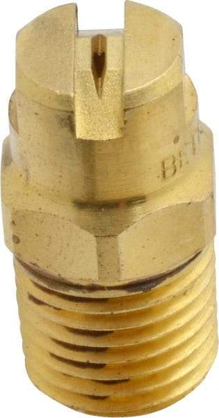 Bete Fog Nozzle - 1/4" Pipe, 90° Spray Angle, Brass, Standard Fan Nozzle - Male Connection, 0.79 Gal per min at 100 psi, 0.057" Orifice Diam - Exact Industrial Supply