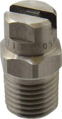 Bete Fog Nozzle - 1/4" Pipe, 90° Spray Angle, Grade 303 Stainless Steel, Standard Fan Nozzle - Male Connection, 0.79 Gal per min at 100 psi, 0.057" Orifice Diam - Exact Industrial Supply