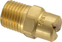 Bete Fog Nozzle - 1/4" Pipe, 65° Spray Angle, Brass, Standard Fan Nozzle - Male Connection, 2.37 Gal per min at 100 psi, 3/32" Orifice Diam - Exact Industrial Supply