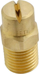 Bete Fog Nozzle - 1/4" Pipe, 90° Spray Angle, Brass, Standard Fan Nozzle - Male Connection, 2.37 Gal per min at 100 psi, 3/32" Orifice Diam - Exact Industrial Supply