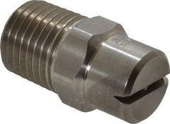 Bete Fog Nozzle - 1/4" Pipe, 120° Spray Angle, Grade 303 Stainless Steel, Standard Fan Nozzle - Male Connection, 2.37 Gal per min at 100 psi, 3/32" Orifice Diam - Exact Industrial Supply