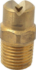 Bete Fog Nozzle - 1/4" Pipe, 30° Spray Angle, Grade 303 Brass, Standard Fan Nozzle - Male Connection, 4.74 Gal per min at 100 psi, 0.141" Orifice Diam - Exact Industrial Supply