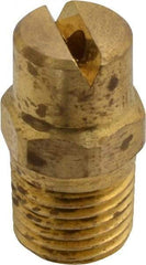 Bete Fog Nozzle - 1/4" Pipe, 90° Spray Angle, Brass, Standard Fan Nozzle - Male Connection, 4.74 Gal per min at 100 psi, 0.141" Orifice Diam - Exact Industrial Supply
