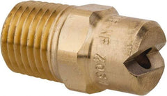 Bete Fog Nozzle - 1/4" Pipe, 30° Spray Angle, Brass, Standard Fan Nozzle - Male Connection, 6.32 Gal per min at 100 psi, 5/32" Orifice Diam - Exact Industrial Supply