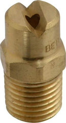 Bete Fog Nozzle - 1/4" Pipe, 65° Spray Angle, Brass, Standard Fan Nozzle - Male Connection, 6.32 Gal per min at 100 psi, 5/32" Orifice Diam - Exact Industrial Supply