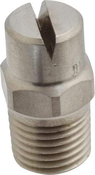 Bete Fog Nozzle - 1/4" Pipe, 120° Spray Angle, Grade 303 Stainless Steel, Standard Fan Nozzle - Male Connection, 6.32 Gal per min at 100 psi, 5/32" Orifice Diam - Exact Industrial Supply