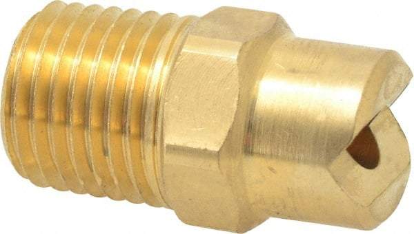 Bete Fog Nozzle - 1/4" Pipe, 30° Spray Angle, Brass, Standard Fan Nozzle - Male Connection, 7.91 Gal per min at 100 psi, 0.172" Orifice Diam - Exact Industrial Supply