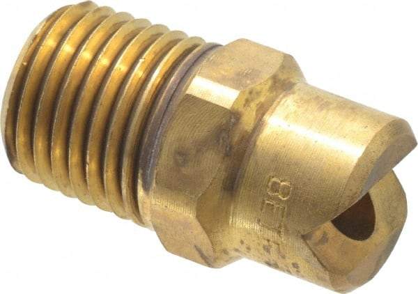 Bete Fog Nozzle - 1/4" Pipe, 30° Spray Angle, Brass, Standard Fan Nozzle - Male Connection, 11.1 Gal per min at 100 psi, 0.203" Orifice Diam - Exact Industrial Supply