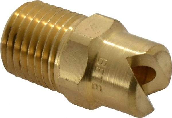 Bete Fog Nozzle - 1/4" Pipe, 65° Spray Angle, Brass, Standard Fan Nozzle - Male Connection, 11.1 Gal per min at 100 psi, 0.203" Orifice Diam - Exact Industrial Supply