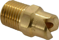 Bete Fog Nozzle - 1/4" Pipe, 65° Spray Angle, Brass, Standard Fan Nozzle - Male Connection, 11.1 Gal per min at 100 psi, 0.203" Orifice Diam - Exact Industrial Supply