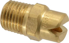 Bete Fog Nozzle - 1/4" Pipe, 90° Spray Angle, Brass, Standard Fan Nozzle - Male Connection, 11.1 Gal per min at 100 psi, 0.203" Orifice Diam - Exact Industrial Supply