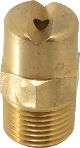 Bete Fog Nozzle - 3/8" Pipe, 30° Spray Angle, Brass, Standard Fan Nozzle - Male Connection, 6.32 Gal per min at 100 psi, 5/32" Orifice Diam - Exact Industrial Supply