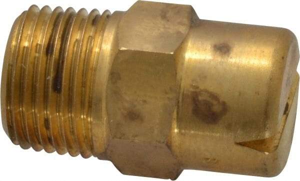 Bete Fog Nozzle - 3/8" Pipe, 120° Spray Angle, Brass, Standard Fan Nozzle - Male Connection, 6.32 Gal per min at 100 psi, 5/32" Orifice Diam - Exact Industrial Supply