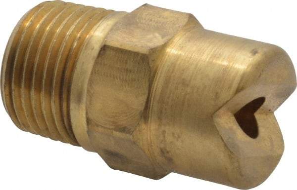 Bete Fog Nozzle - 3/8" Pipe, 30° Spray Angle, Brass, Standard Fan Nozzle - Male Connection, 11.1 Gal per min at 100 psi, 0.203" Orifice Diam - Exact Industrial Supply