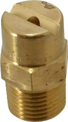 Bete Fog Nozzle - 1/2" Pipe, 65° Spray Angle, Brass, Standard Fan Nozzle - Male Connection, 9.49 Gal per min at 100 psi, 0.186" Orifice Diam - Exact Industrial Supply