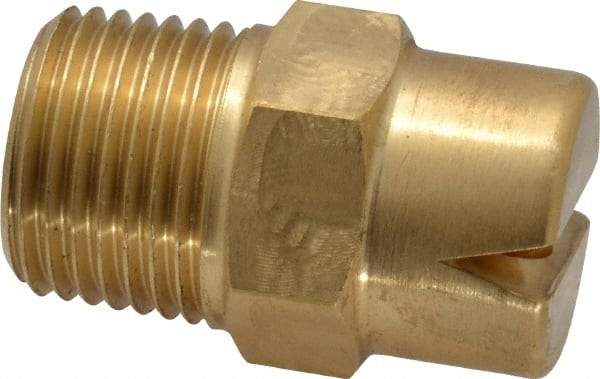 Bete Fog Nozzle - 1/2" Pipe, 120° Spray Angle, Brass, Standard Fan Nozzle - Male Connection, 15.8 Gal per min at 100 psi, 1/4" Orifice Diam - Exact Industrial Supply