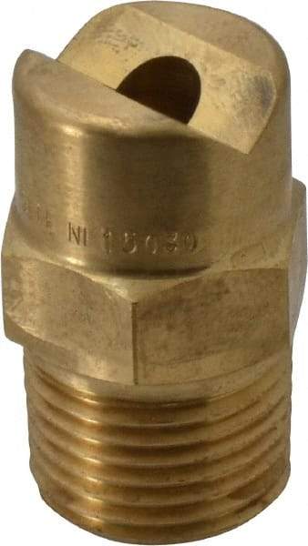 Bete Fog Nozzle - 1/2" Pipe, 30° Spray Angle, Brass, Standard Fan Nozzle - Male Connection, 23.7 Gal per min at 100 psi, 19/64" Orifice Diam - Exact Industrial Supply