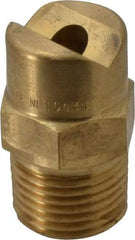 Bete Fog Nozzle - 1/2" Pipe, 30° Spray Angle, Brass, Standard Fan Nozzle - Male Connection, 23.7 Gal per min at 100 psi, 19/64" Orifice Diam - Exact Industrial Supply