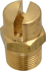 Bete Fog Nozzle - 3/4" Pipe, 120° Spray Angle, Brass, Standard Fan Nozzle - Male Connection, 63.2 Gal per min at 100 psi, 1/2" Orifice Diam - Exact Industrial Supply
