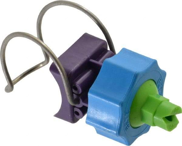 Bete Fog Nozzle - 1-1/2" Pipe, 65° Spray Angle, Grade 303 Polypropylene/Stainless Steel, Snap Release Nozzle System - 9.49 Gal per min at 100 psi, 3/16" Orifice Diam - Exact Industrial Supply