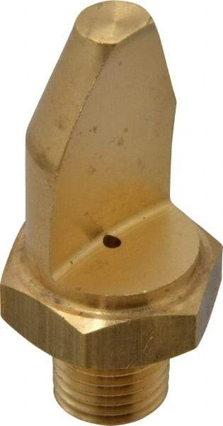 Bete Fog Nozzle - 1/4" Pipe, 15° Spray Angle, Brass, High Impact - Narrow Fan Nozzle - Male Connection, 1.58 Gal per min at 100 psi, 0.078" Orifice Diam - Exact Industrial Supply