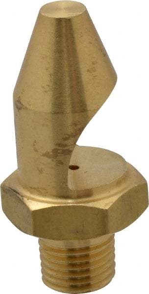 Bete Fog Nozzle - 1/4" Pipe, 50° Spray Angle, Brass, High Impact - Narrow Fan Nozzle - Male Connection, 1.58 Gal per min at 100 psi, 0.078" Orifice Diam - Exact Industrial Supply