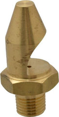 Bete Fog Nozzle - 1/4" Pipe, 50° Spray Angle, Brass, High Impact - Narrow Fan Nozzle - Male Connection, 1.58 Gal per min at 100 psi, 0.078" Orifice Diam - Exact Industrial Supply