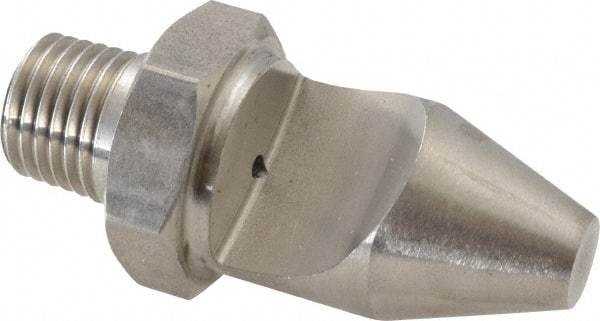 Bete Fog Nozzle - 1/4" Pipe, 50° Spray Angle, Grade 303 Stainless Steel, High Impact - Narrow Fan Nozzle - Male Connection, 1.58 Gal per min at 100 psi, 0.078" Orifice Diam - Exact Industrial Supply