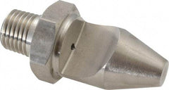 Bete Fog Nozzle - 1/4" Pipe, 50° Spray Angle, Grade 303 Stainless Steel, High Impact - Narrow Fan Nozzle - Male Connection, 1.58 Gal per min at 100 psi, 0.078" Orifice Diam - Exact Industrial Supply