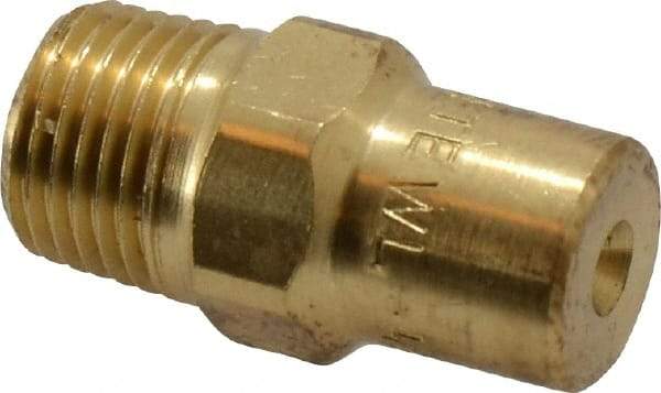 Bete Fog Nozzle - 1/8" Pipe, 60° Spray Angle, Brass, Full Cone Nozzle - Male Connection, 0.38 Gal per min at 100 psi, 0.043" Orifice Diam - Exact Industrial Supply