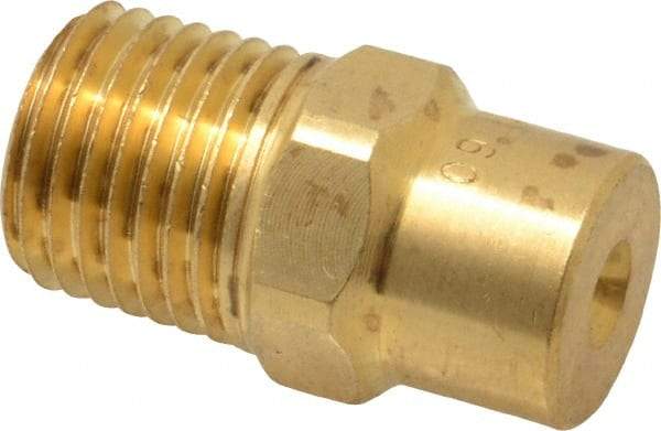 Bete Fog Nozzle - 1/4" Pipe, 60° Spray Angle, Brass, Full Cone Nozzle - Male Connection, 1.54 Gal per min at 100 psi, 0.082" Orifice Diam - Exact Industrial Supply