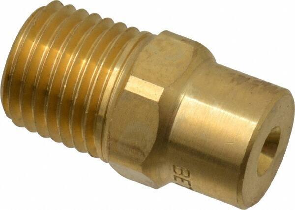 Bete Fog Nozzle - 1/4" Pipe, 60° Spray Angle, Brass, Full Cone Nozzle - Male Connection, 2.31 Gal per min at 100 psi, 0.109" Orifice Diam - Exact Industrial Supply