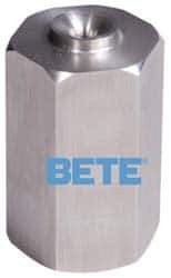 Bete Fog Nozzle - 3/8" Pipe, 90° Spray Angle, Grade 303 Stainless Steel, Full Cone Nozzle - Female Connection, 6.15 Gal per min at 100 psi, 3/16" Orifice Diam - Exact Industrial Supply