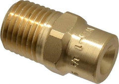 Bete Fog Nozzle - 1/4" Pipe, 90° Spray Angle, Brass, Full Cone Nozzle - Male Connection, 2.31 Gal per min at 100 psi, 0.109" Orifice Diam - Exact Industrial Supply