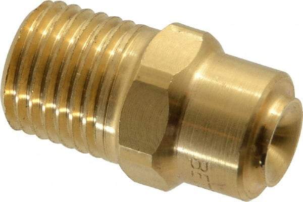 Bete Fog Nozzle - 1/4" Pipe, 120° Spray Angle, Brass, Full Cone Nozzle - Male Connection, 2.31 Gal per min at 100 psi, 0.109" Orifice Diam - Exact Industrial Supply