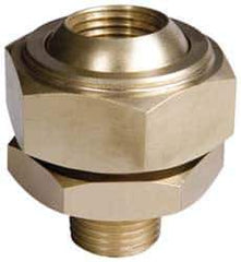 Bete Fog Nozzle - 1/2" Pipe, 40 to 70° Spray Angle, Grade 303 Stainless Steel, Adjustable Swivel Joint Nozzle - For Use With Bete - Nozzles Where Alignment of The Spray Direction is Required - Exact Industrial Supply