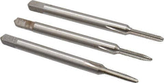 Interstate - #2-56 UNC, 3 Flute, Bottoming, Plug & Taper, Bright Finish, High Speed Steel Tap Set - 1-3/4" OAL, 7/16" Thread Length - Exact Industrial Supply