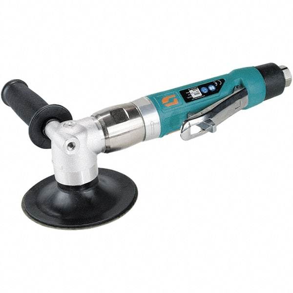 Dynabrade - 4-1/2 to 5" Disc, 11,000 RPM, Pneumatic Handheld Disc Sander - 41 CFM, 3/8 NPT Inlet, 1 hp, 90 psi - Exact Industrial Supply