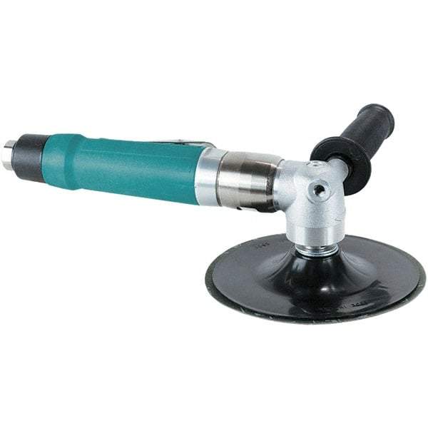Dynabrade - 7" Max Disc, 6,000 RPM, Pneumatic Handheld Disc Sander - 40 CFM, 3/8 NPT Inlet, 1 hp, 90 psi - Exact Industrial Supply