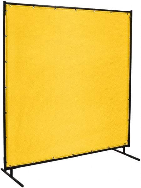 Steiner - 5 Ft. Wide x 4 Ft. High x 3/4 Inch Thick, Coated Vinyl Portable Welding Screen Kit - Yellow - Exact Industrial Supply