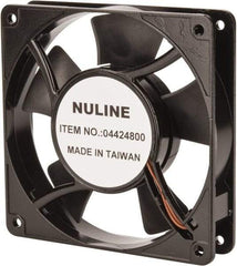 Value Collection - 115 Volts, AC, 81 CFM, Square Tube Axial Fan - 0.15 Amp Rating, 2,600 to 3,600 RPM, 4.7" High x 4.7" Wide x 1" Deep - Exact Industrial Supply
