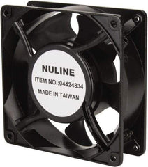 Value Collection - 230 Volts, AC, 105 CFM, Square Tube Axial Fan - 0.12 Amp Rating, 2,600 to 3,100 RPM, 4.7" High x 4.7" Wide x 1-1/2" Deep - Exact Industrial Supply