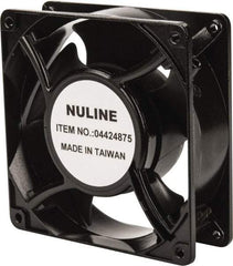 Value Collection - 230 Volts, AC, 53 CFM, Square Tube Axial Fan - 0.9 Amp Rating, 1,850 to 2,100 RPM, 4.7" High x 4.7" Wide x 1-1/2" Deep - Exact Industrial Supply