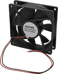 Value Collection - 24 Volts, DC, 50.5 CFM, Square Tube Axial Fan - 0.14 Amp Rating, 2,200 to 2,500 RPM, 3.62" High x 3.62" Wide x 1" Deep - Exact Industrial Supply